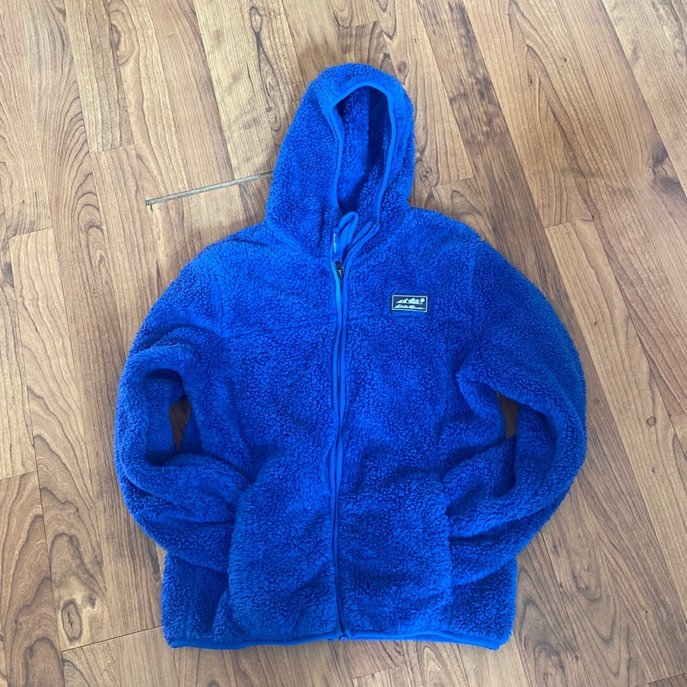 Kids' Eddie Bauer Quest Fleece Plush Hooded Zip Up - royal blue